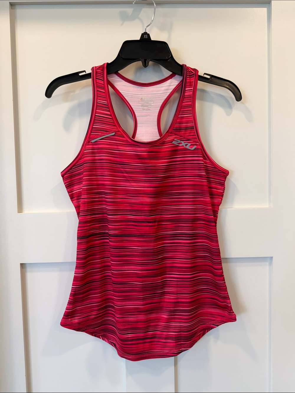 2XU Women's Hot Pink Multi-Striped Racerback Tank